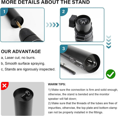 Heavy Duty Studio Monitor Stands (Pair)