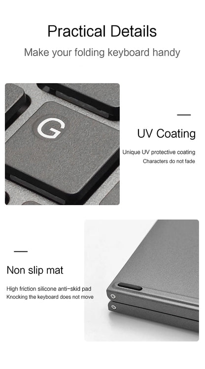 Mini Folding Bluetooth Keyboard + Touchpad