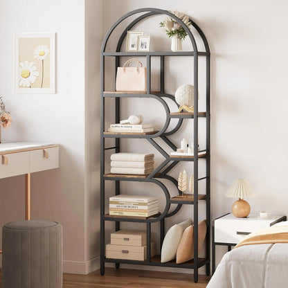 Archeon 6-Tier Geometric Bookcase