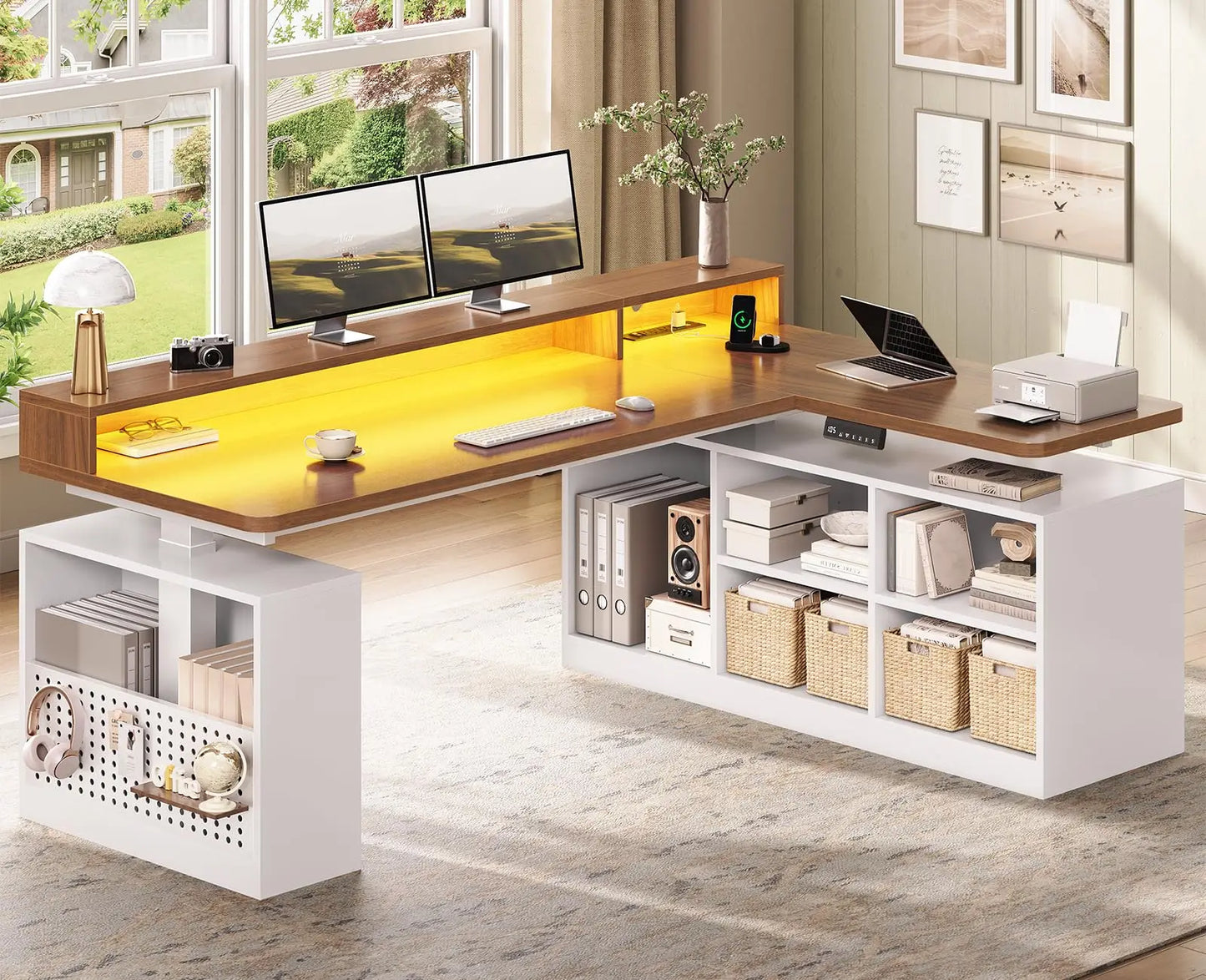 All Inclusive L-Shaped Electric Standing Desk