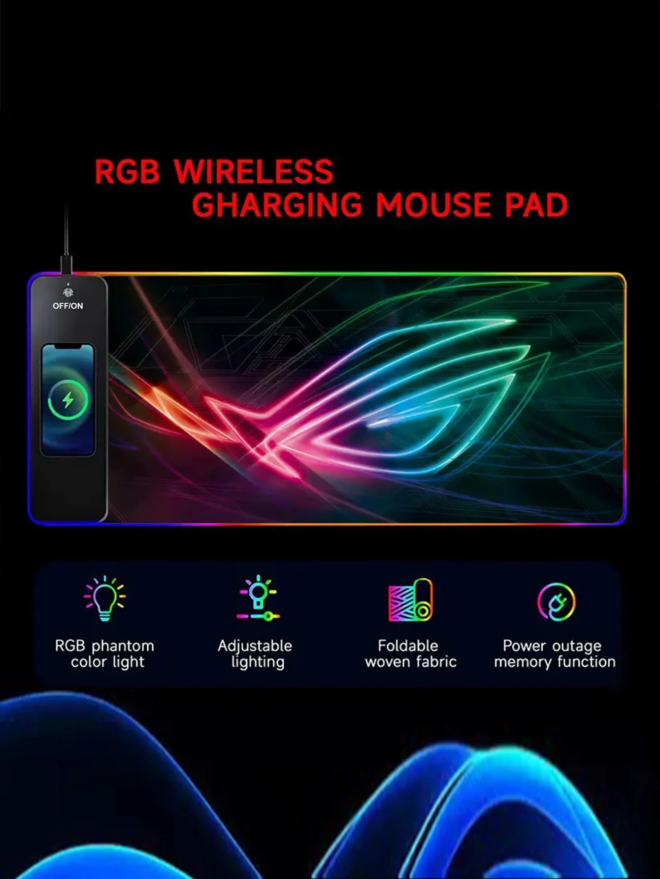 GlowCharge 15W RGB Wireless Pad