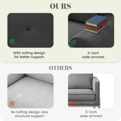 Oversized Corduroy Sectional Sofa