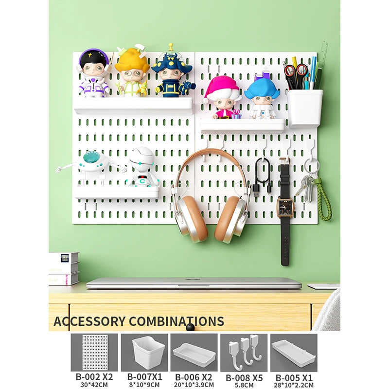 No-Holes Wall Pegboard Organizer