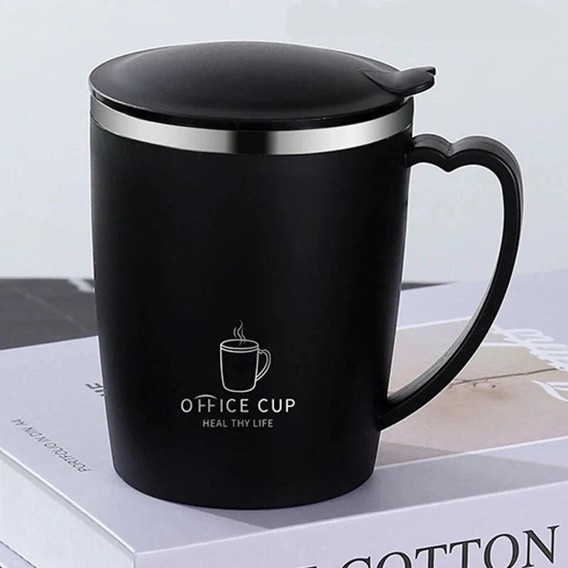 Insulated Steel Thermos Mug, 350ml, w/ Handle