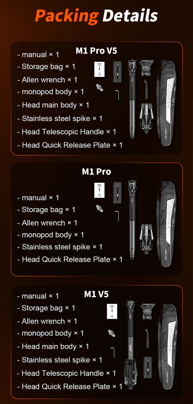 One-Click Carbon Fiber Monopod