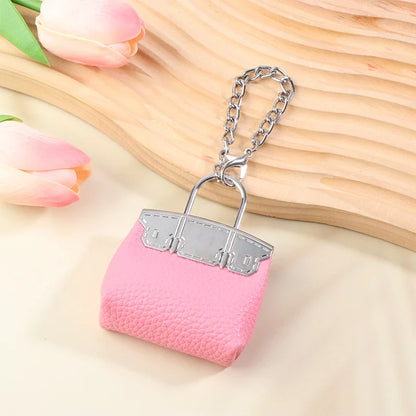 Mini Birkin-Style Bag Charm Keychain