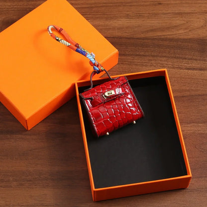 Crocodile Mini Bag Charm Keychain