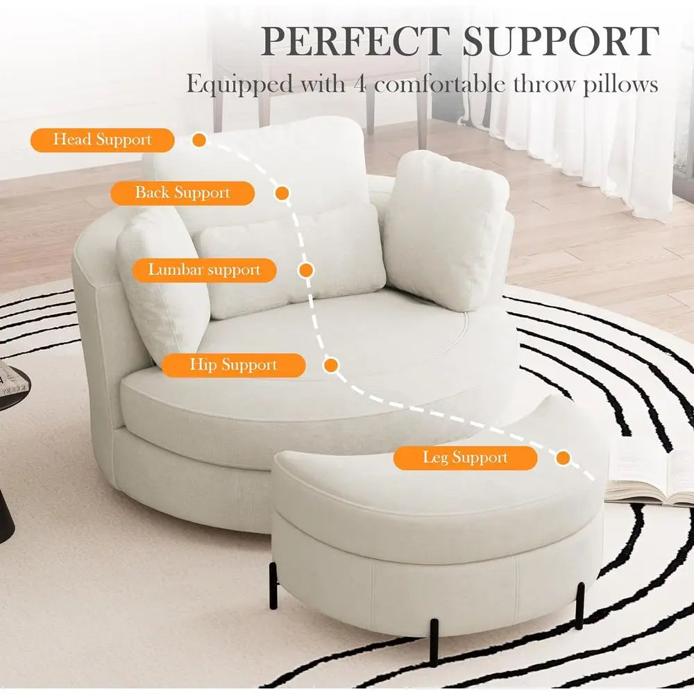 Aldon Swivel Barrel Chair