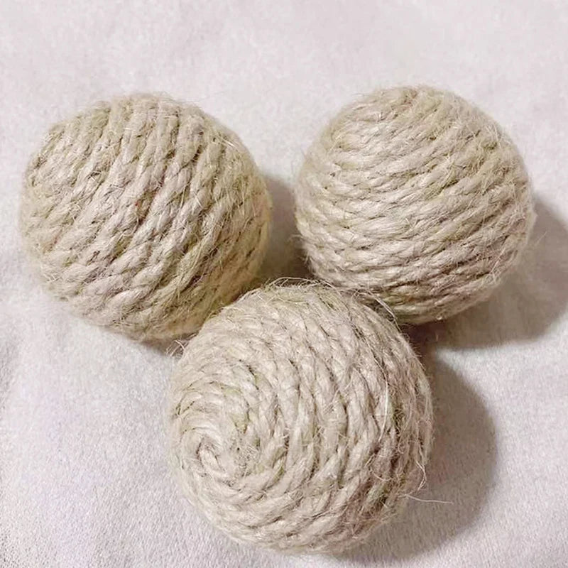 Handmade Sisal Sound Balls for Kittens