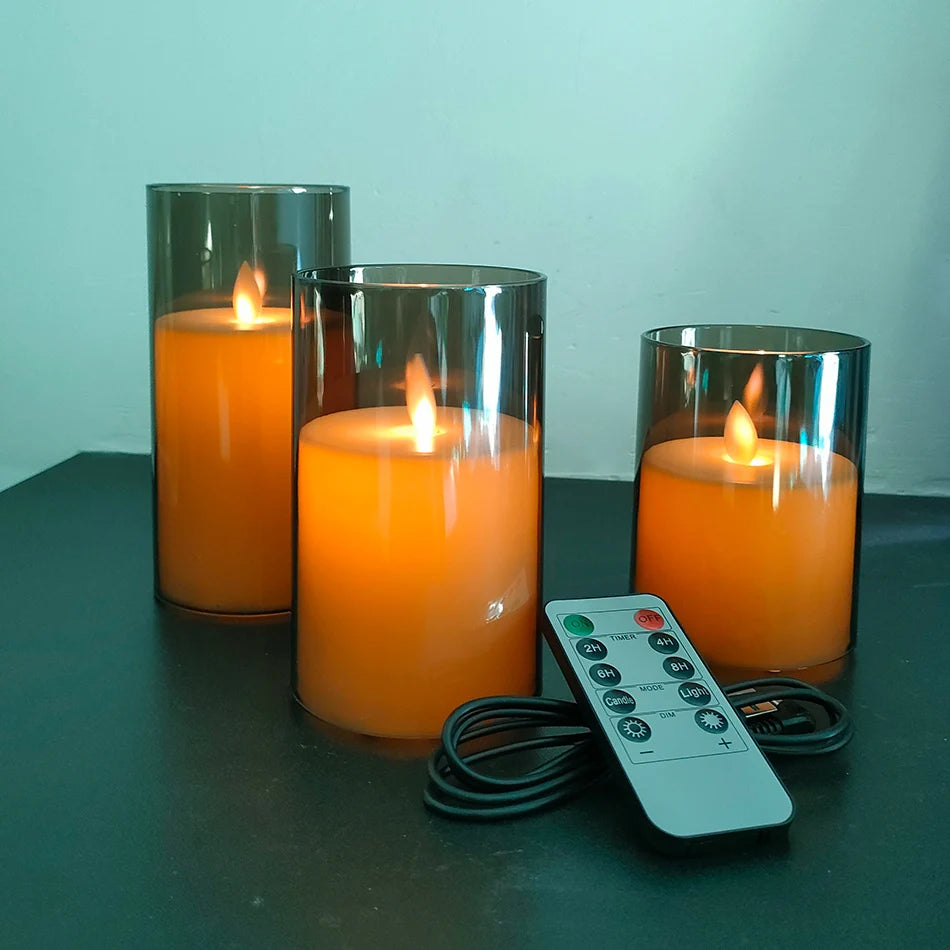 USB Rechargeable LED Candles (3-Pack)
