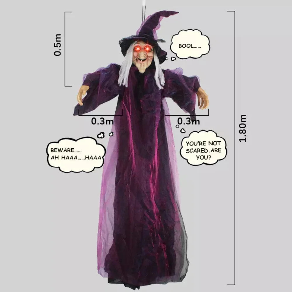 6-Ft Animated Talking Witch, Sound-Activated