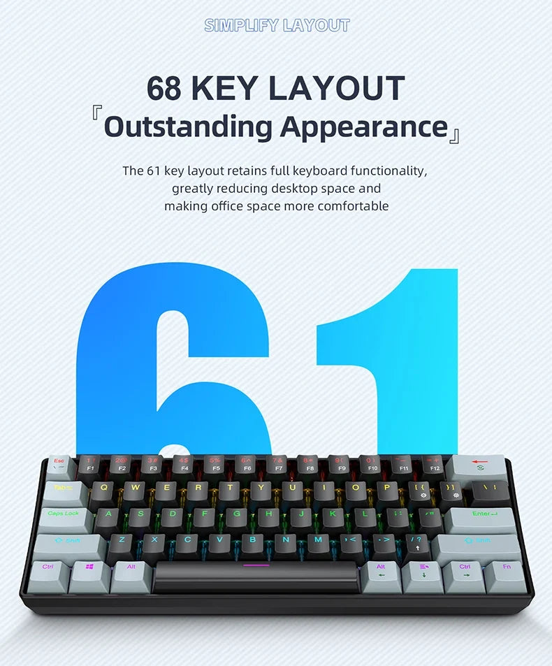 60% Mechanical Mini Keyboard with RGB