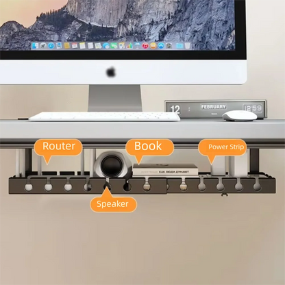 Extendable Under-Desk Cable Management Tray