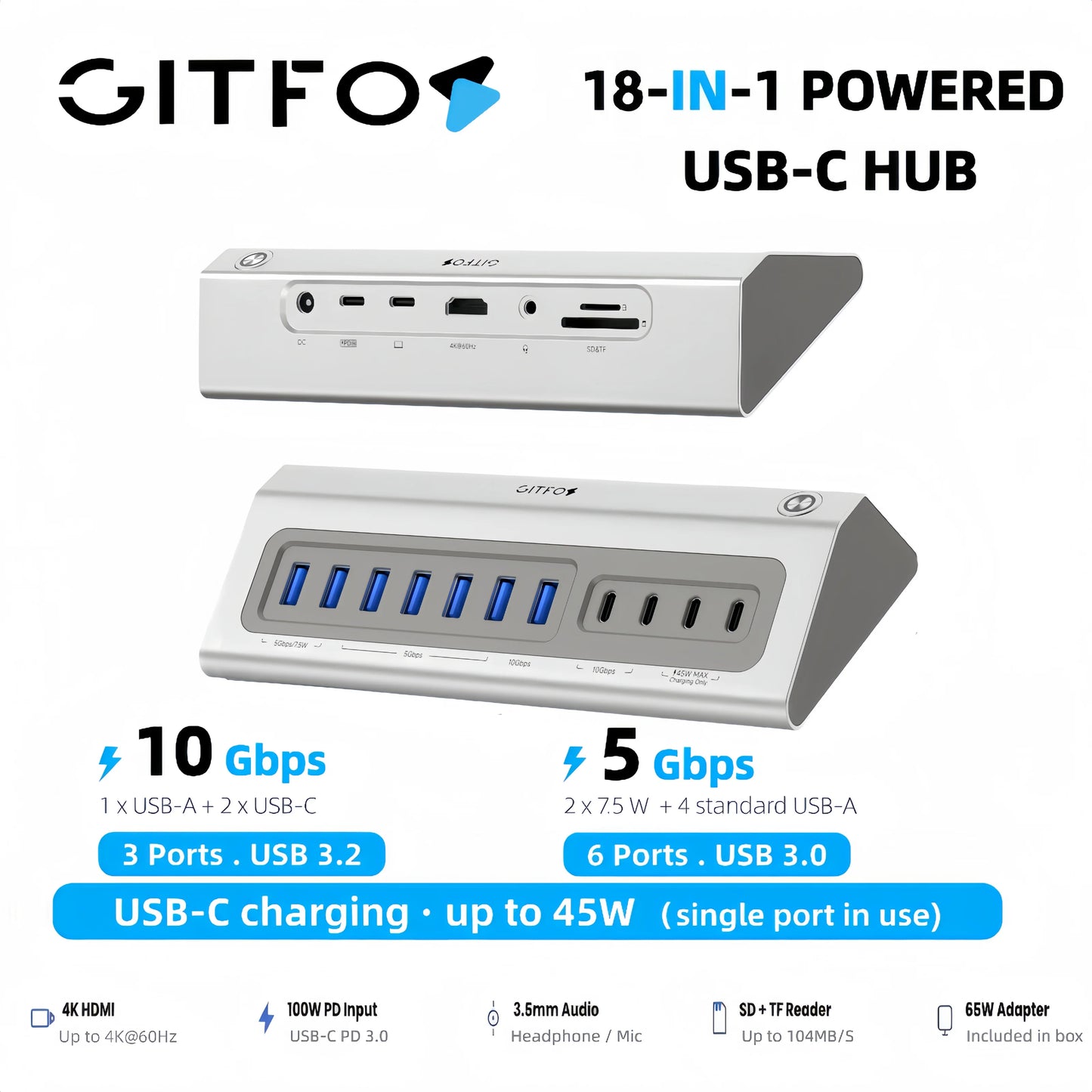 GITFOS 18-in-1 Docking Station
