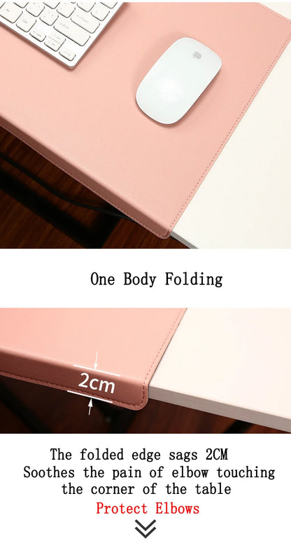 PU Leather Desk Mat with Wrist Support