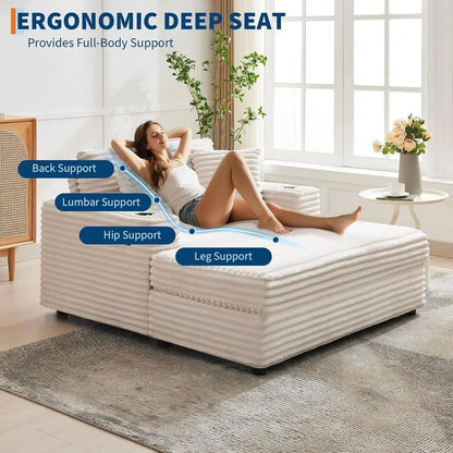 Castellan Oversized Chaise Sofa Bed
