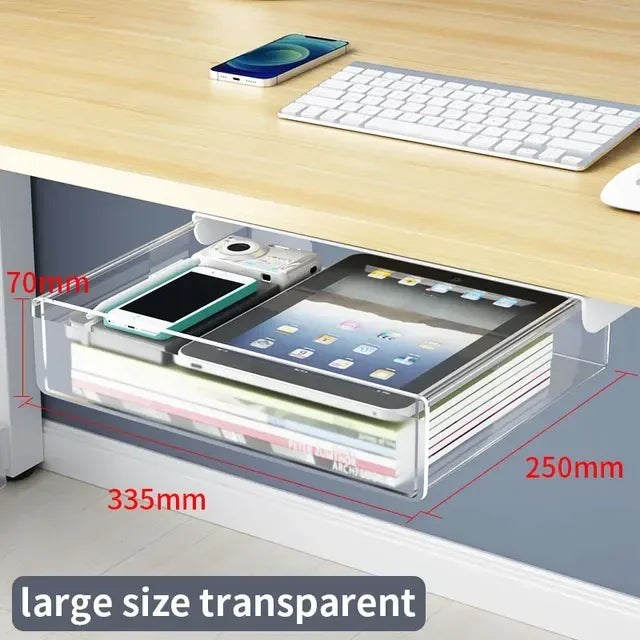 Hidden Under-Desk Drawer Organizer