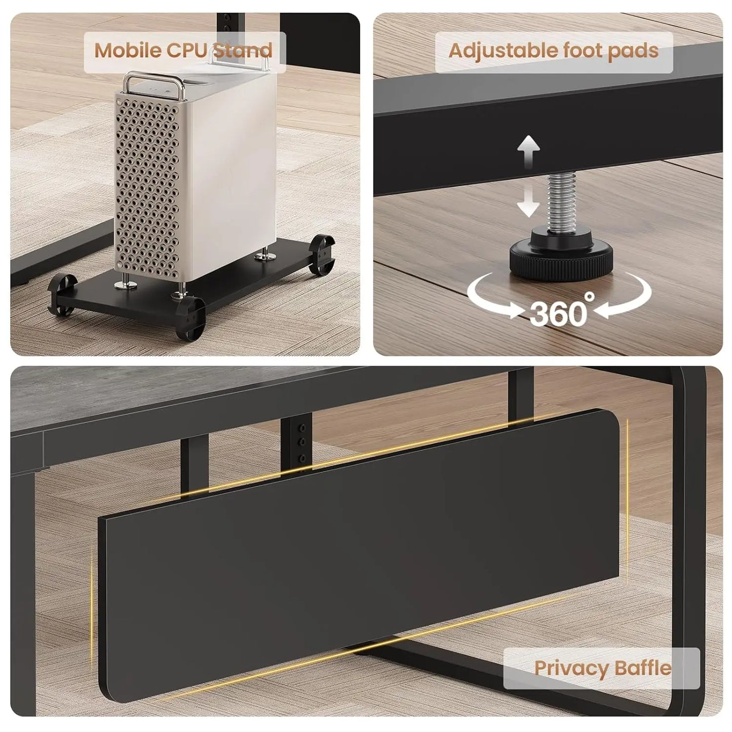 Nova L-Shaped Executive Desk with Storage & Charging Station