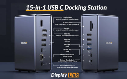 iDsonix 15-in-1 Docking Station