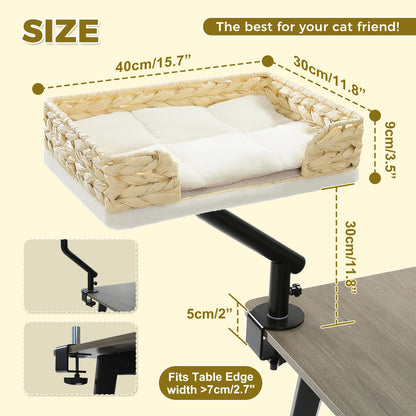 360° Rotatable Cat Desk Bed