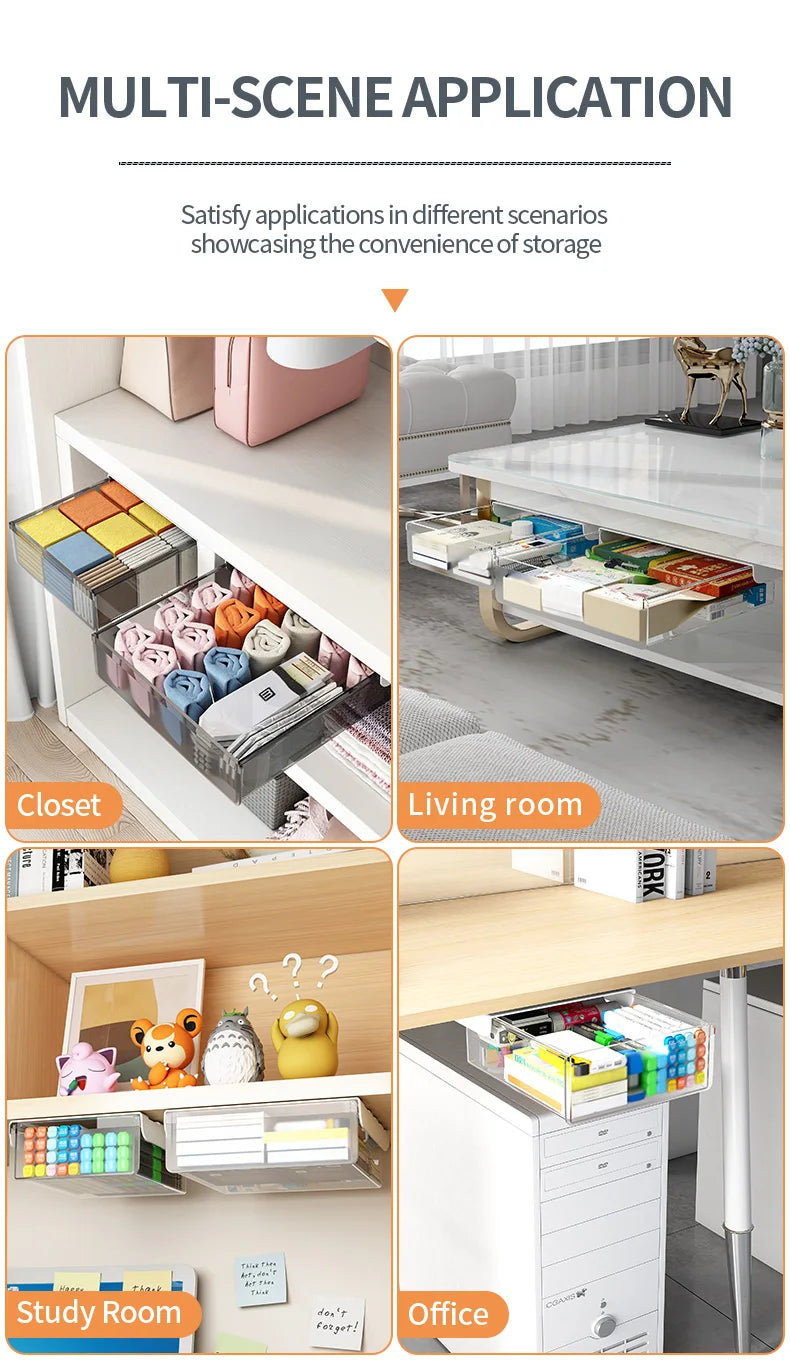 No-Drill Under-Desk Drawer