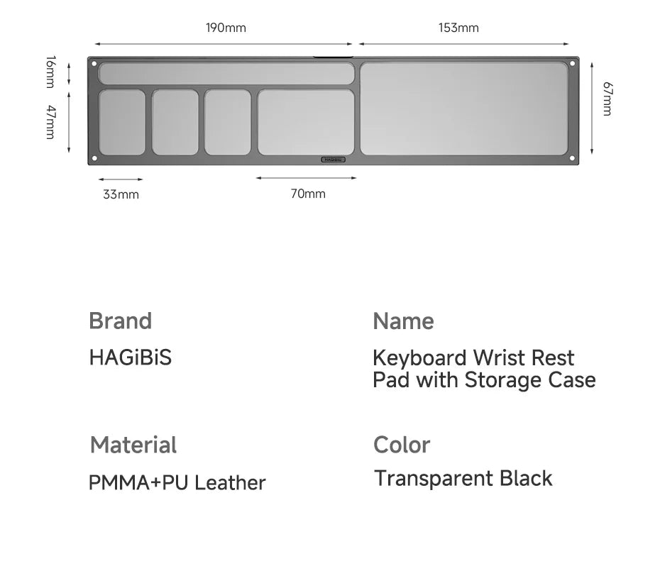 Magnetic Keyboard Wrist Rest