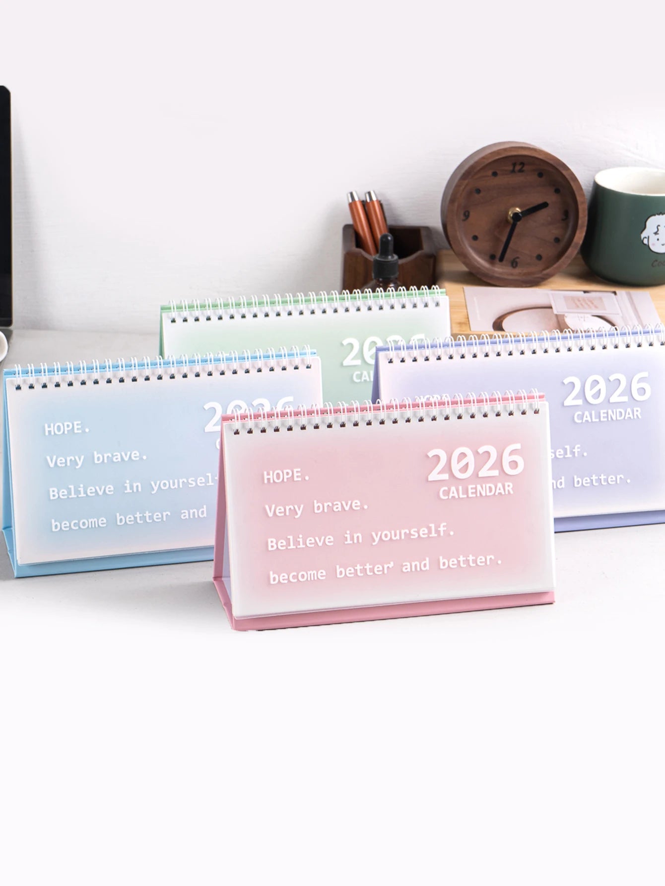 SpiralDesk 2026 Foldable Table Calendar