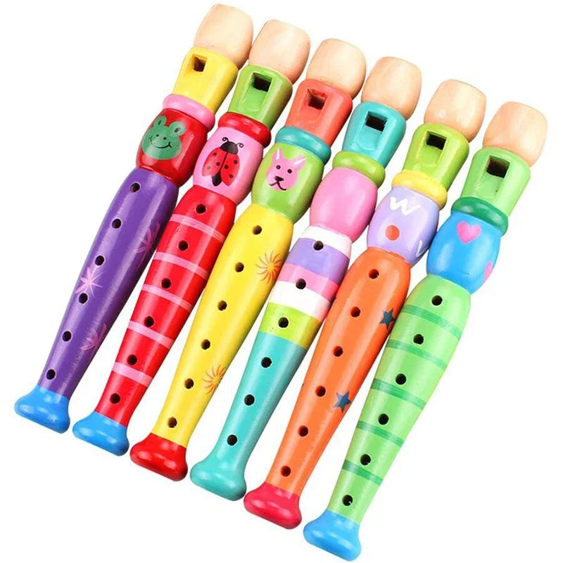 Wooden Cartoon Flute for Kids
