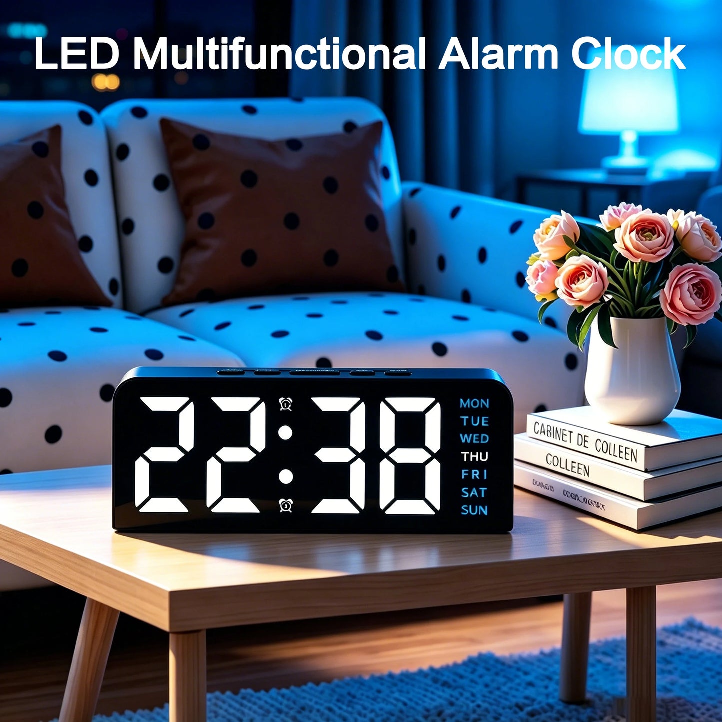 Mini Alarm Clock with Night Light