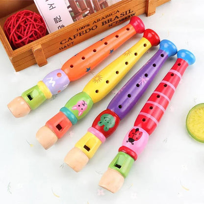 Wooden Cartoon Flute for Kids