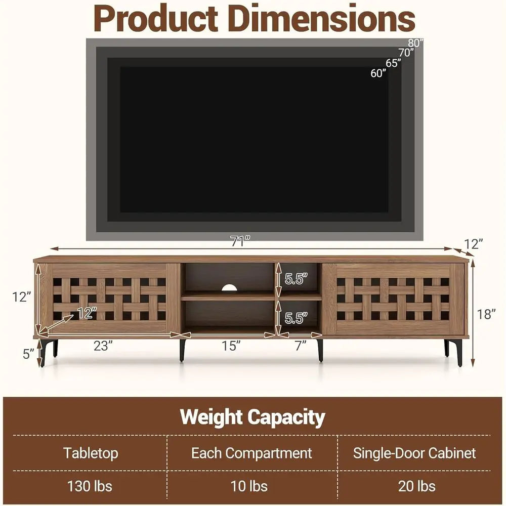 Basket Weave TV Stand