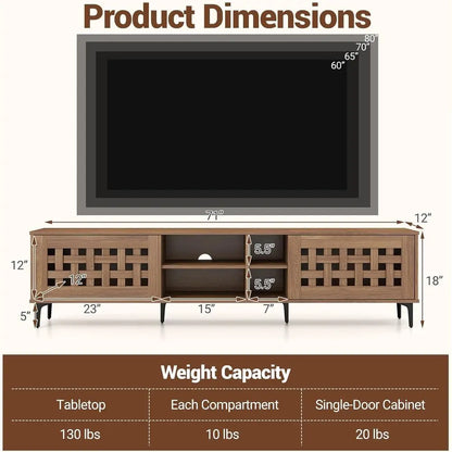 Basket Weave TV Stand