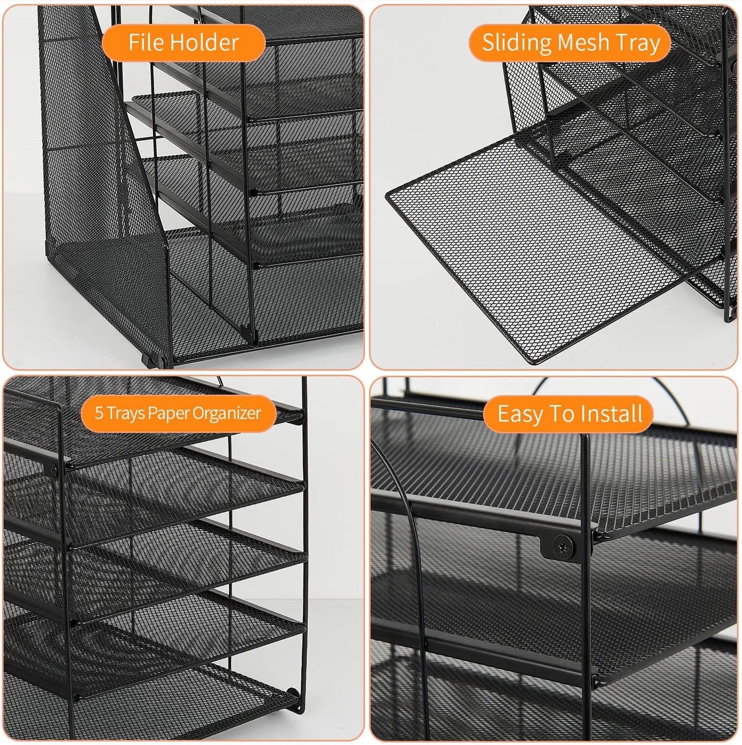 5-Tier Desktop Paper Tray Organizer