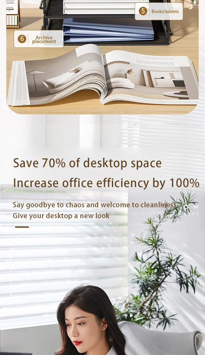 Metal Multi-Tier File Rack