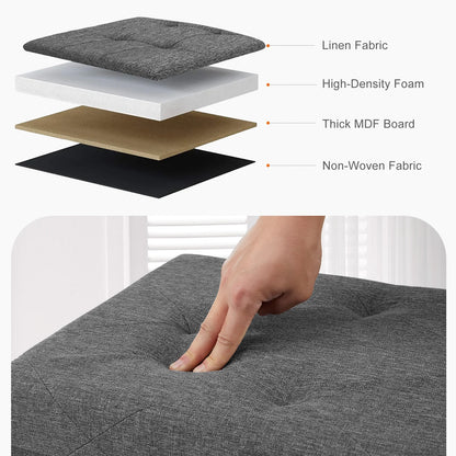 Folding Storage Ottoman Bench