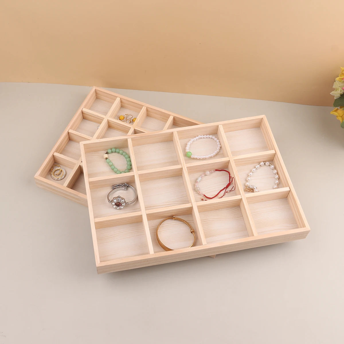 Stackable Wooden Jewelry Display