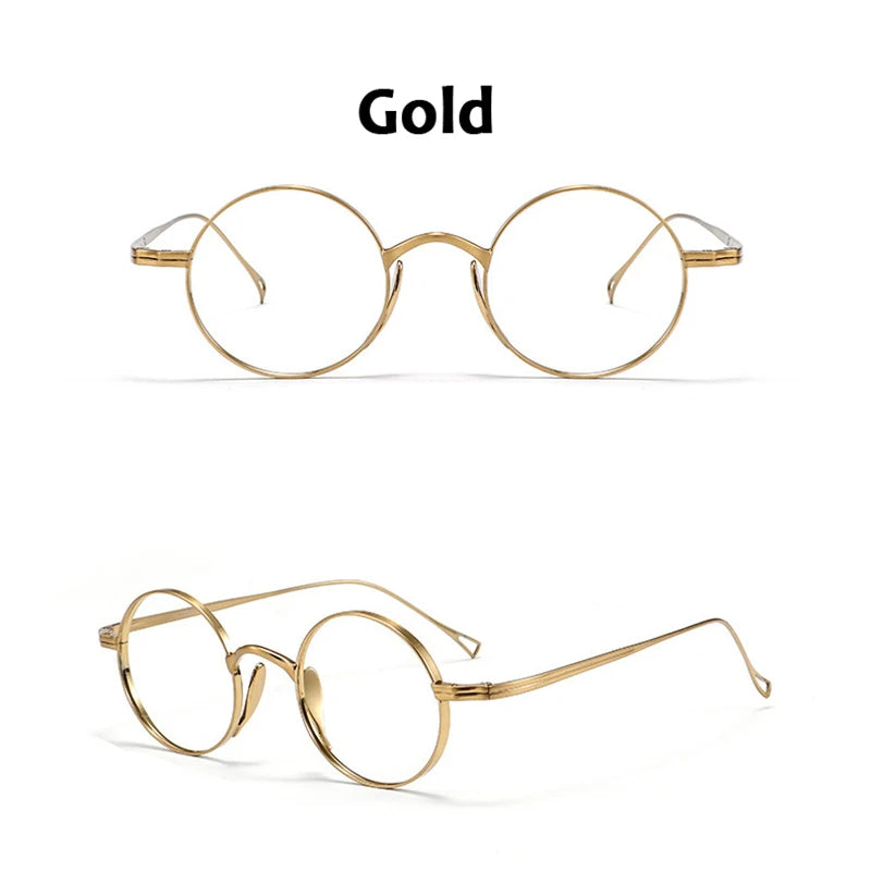 Titanium Retro Round Glasses