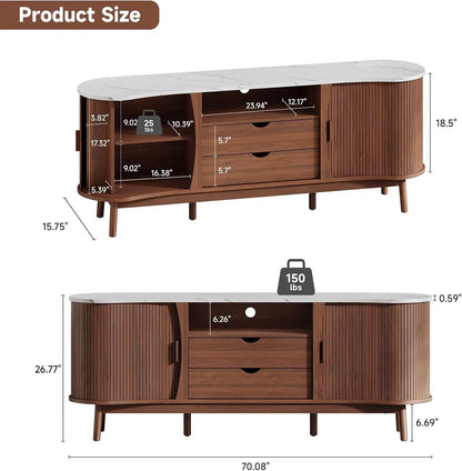 Hollis Fluted Media Console