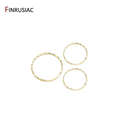 Gold Plated Jewelry Ring Connectors, 10Pc