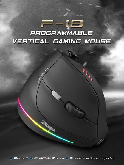 ZELOTES F18 Vertical Wireless Mouse