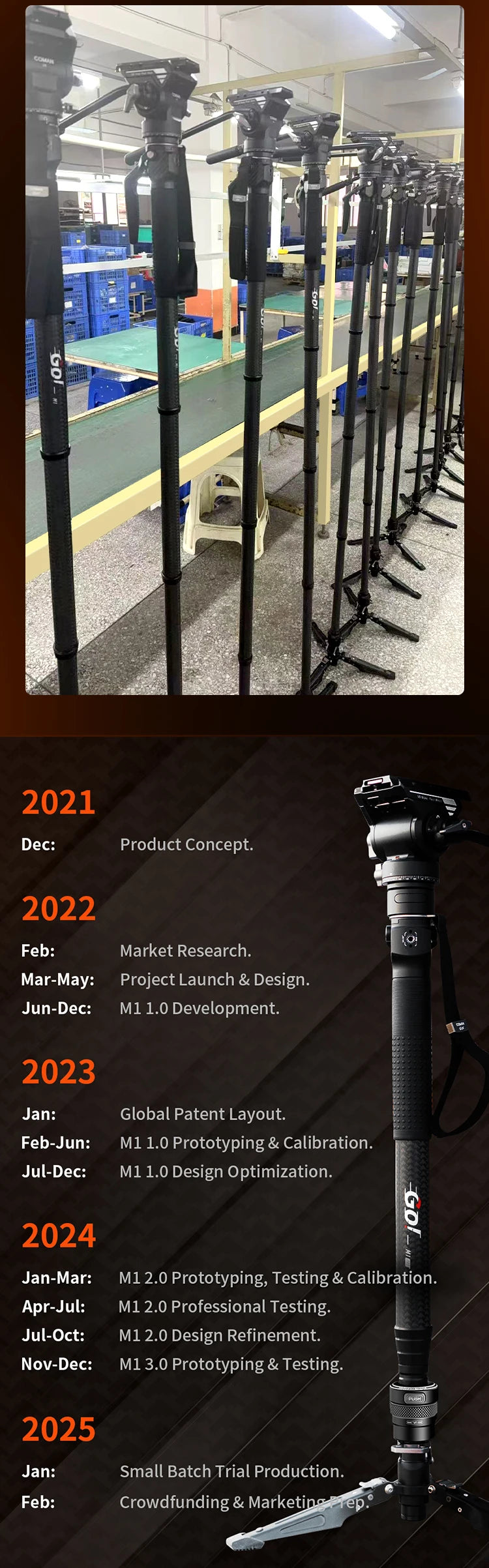 One-Click Carbon Fiber Monopod