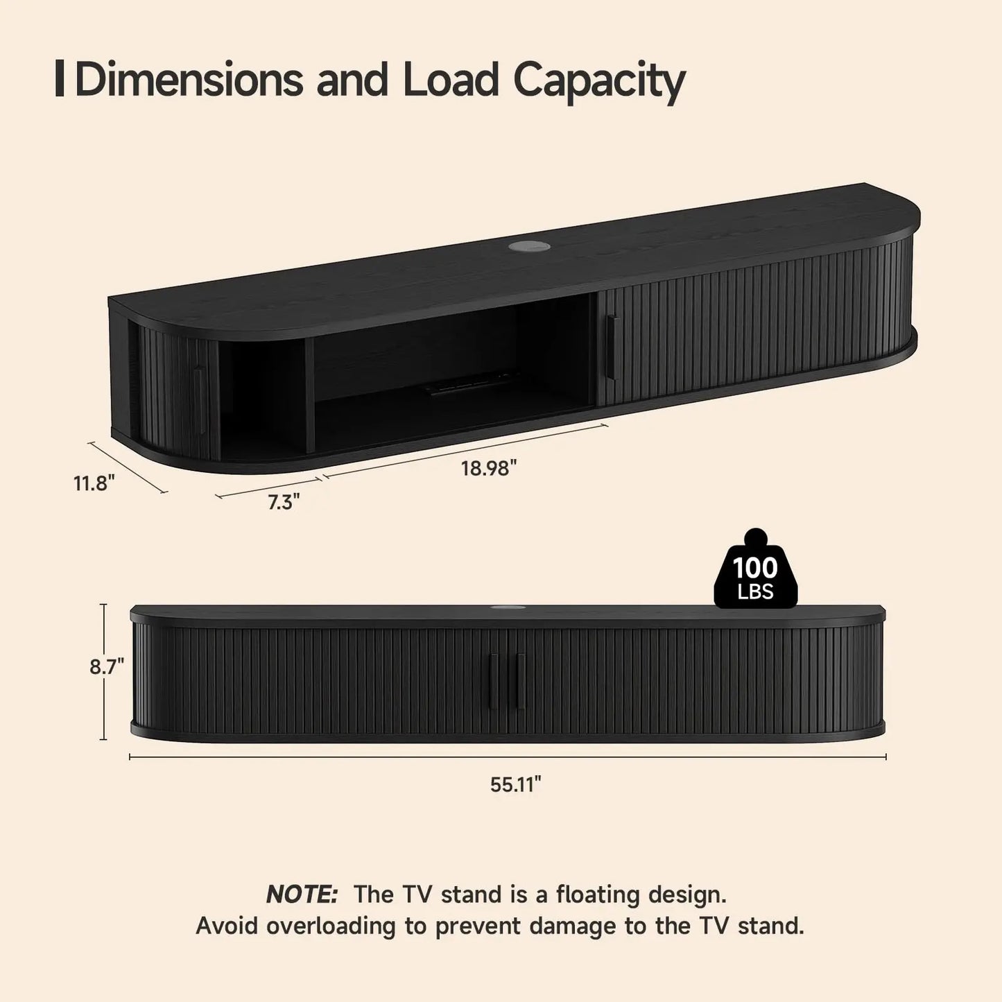 Aldric Floating Media Console
