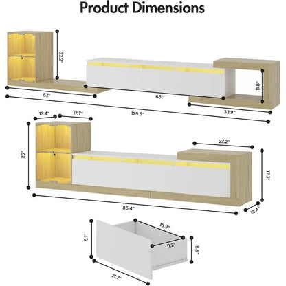 Expandable Glass TV Stand