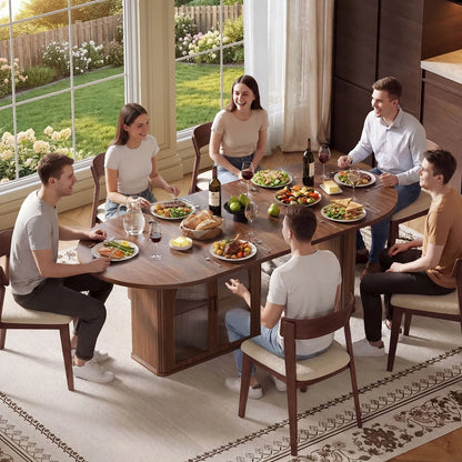 Thackeray Walnut Oval Dining Table
