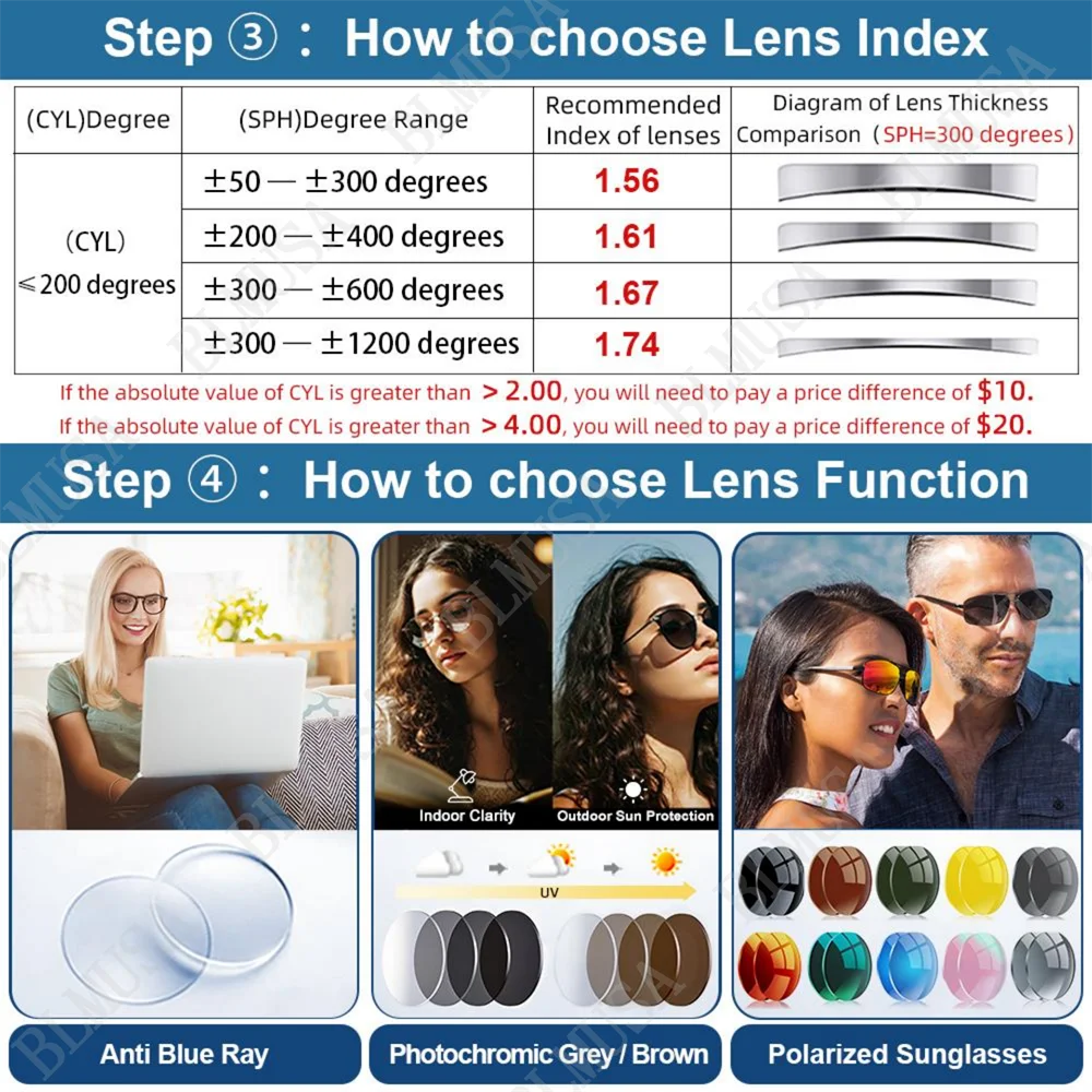 BLMUSA Titanium Reading Glasses