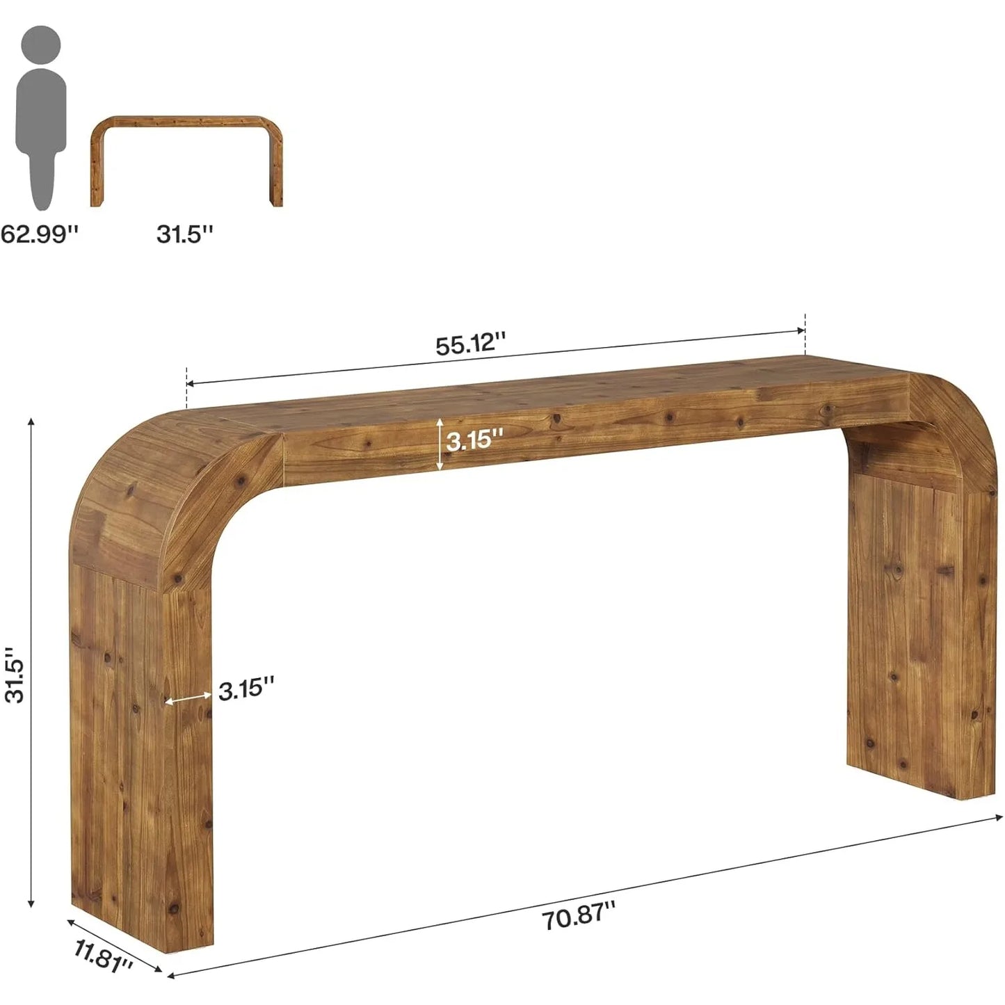 Harlow Waterfall Console Table