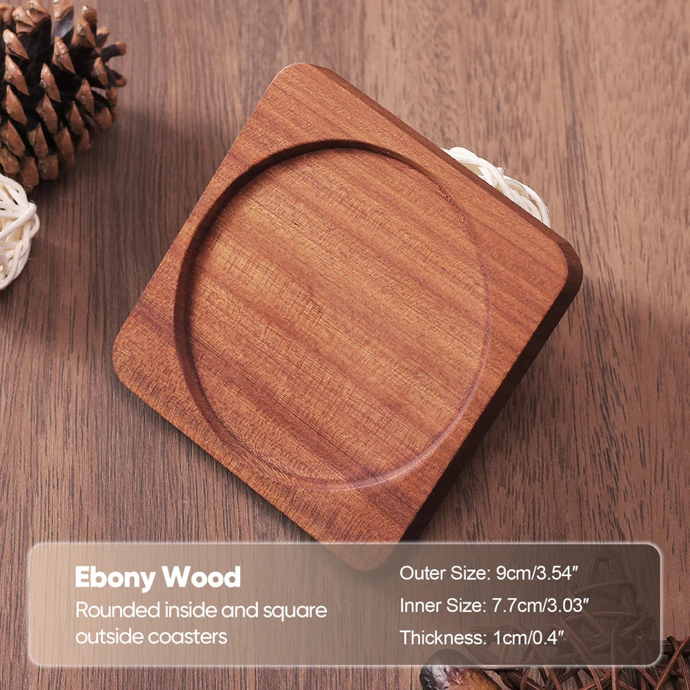 Solid Wood Round Coaster
