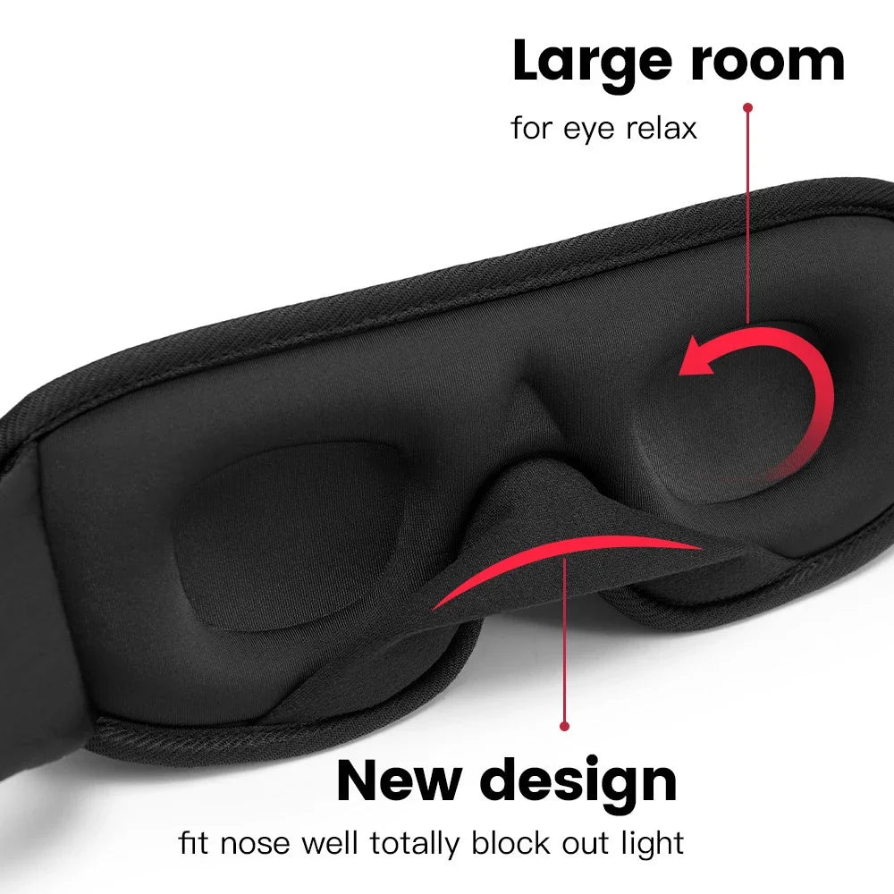 3D Sleep Mask - Total Blackout, No Pressure