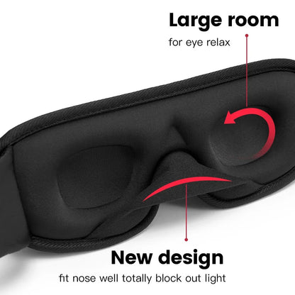 3D Sleep Mask - Total Blackout, No Pressure