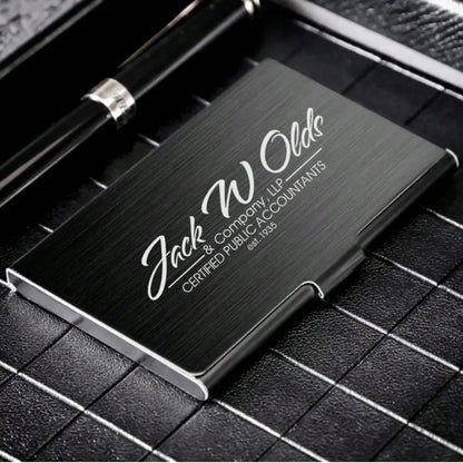 EngravePro Custom Business Card Holder